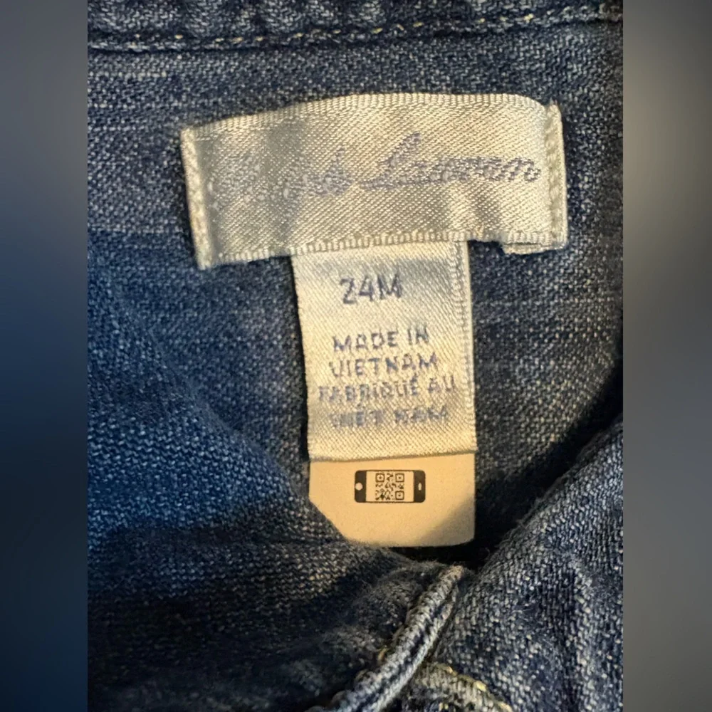 Ralph Lauren Toddler Denim Shirt Dress 24 Months